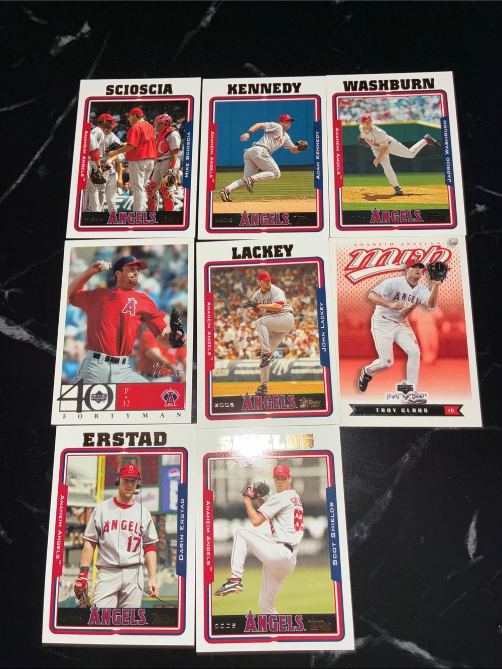 Anaheim Angels Baseball Card Lot - 8 cards - NBL